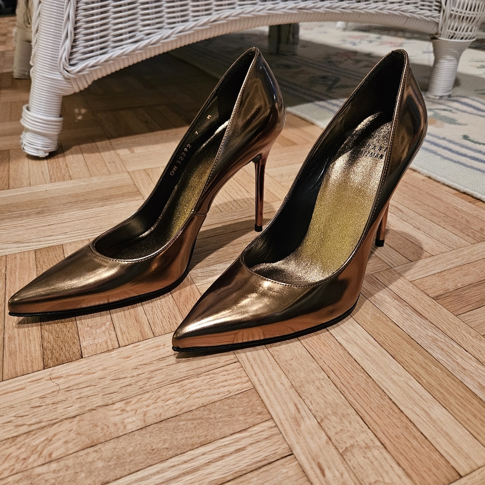 Stuart Weitzman | Bronze Specchio 4 inch Heels